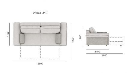 Диван CLIFF размеры фото 1
