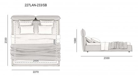 Кровать LANA размеры фото 12