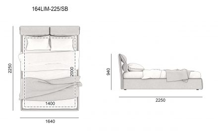 Кровать LIMURA размеры фото 2
