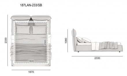 Кровать LANA размеры фото 6