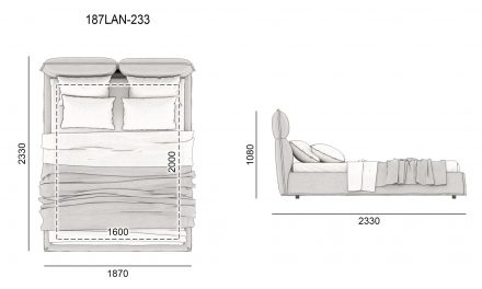 Кровать LANA размеры фото 5