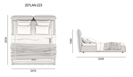 Кровать LANA размеры фото 7