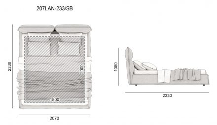 Кровать LANA размеры фото 10