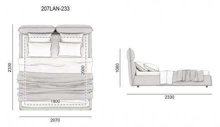 Кровать LANA размеры фото 9