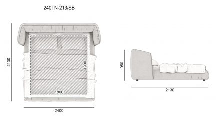 Кровать TOO NIGHT размеры фото 8