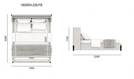 SENSA bed размеры фото 4