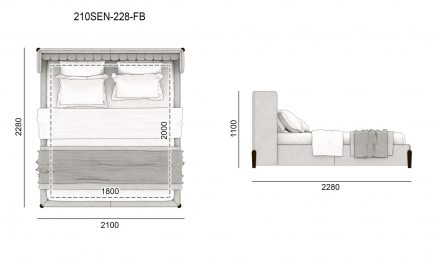Кровать SENSA размеры фото 6