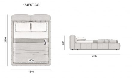 ESTRO bed размеры фото 1