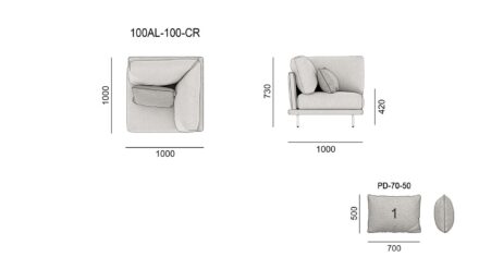 Диван Alfinosa размеры фото 6