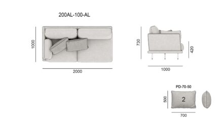 Диван Alfinosa размеры фото 8