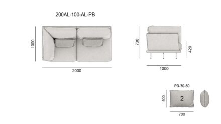 Диван Alfinosa размеры фото 10