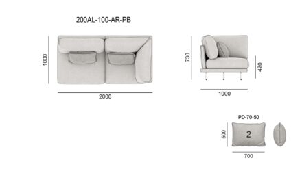 Диван Alfinosa размеры фото 11