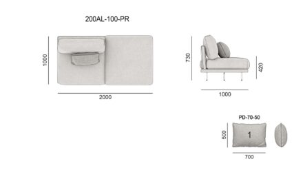 Диван Alfinosa размеры фото 16