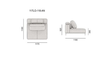 Диван LIVE ON размеры фото 1