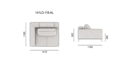 Диван LIVE ON размеры фото 3