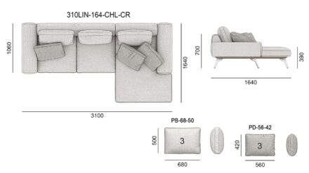 Диван LINDA размеры фото 6