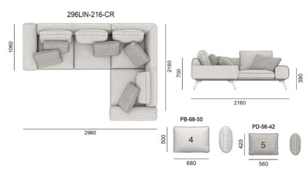 Диван LINDA размеры фото 8