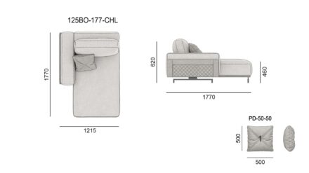 BOTTERA sofa размеры фото 4