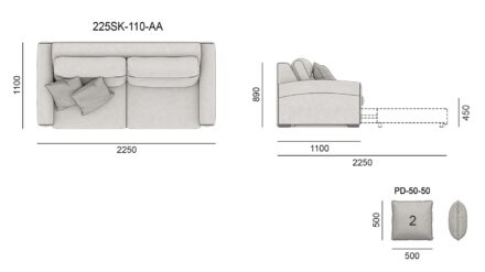 Диван SKY размеры фото 3