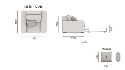 Диван SKY размеры фото 4