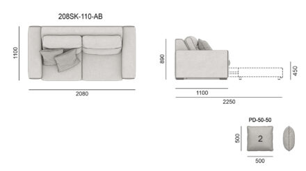 Диван SKY размеры фото 5