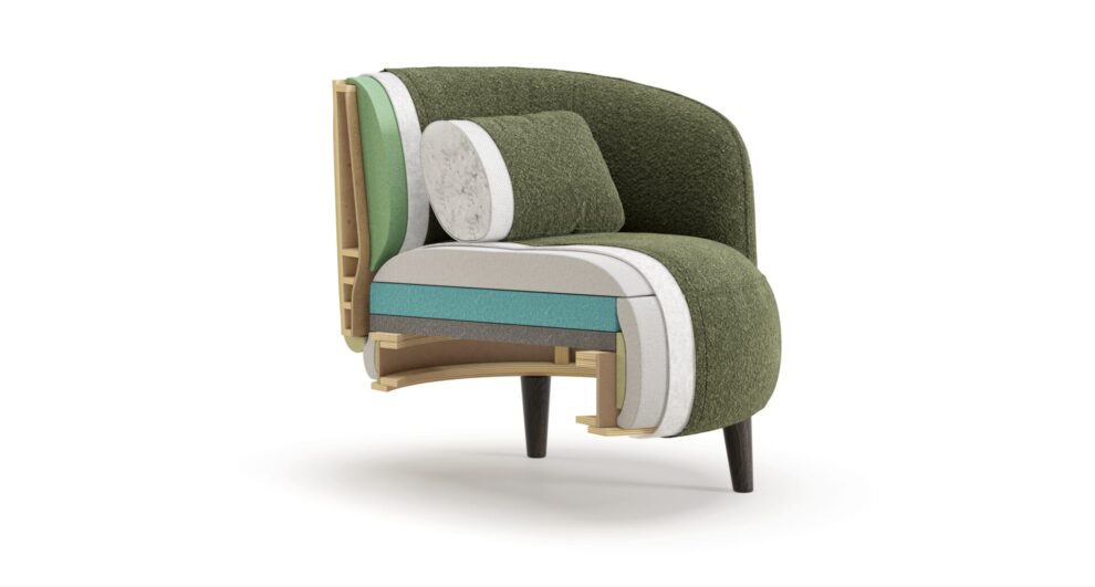 Крісло MILLY BL детали