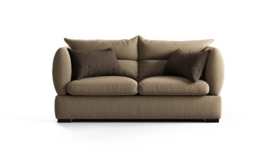 Three-seater sofa with a movable puff sofa фото