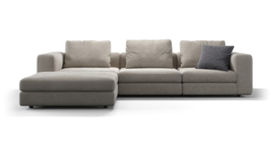 Угловой диван с пуфом Soho фото