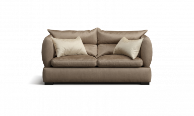 Two-seater sofa with a movable puff sofa фото